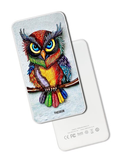 اشتري 10,000 mAh Super Fast Charging Ultra Compact Power Bank with Quick Charge & Power Delivery, Portable Charger For iPhone and Android Paint Owl في الامارات