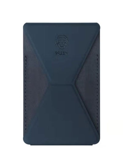 Buy Green Premium Leather Phone Stand - Blue in UAE