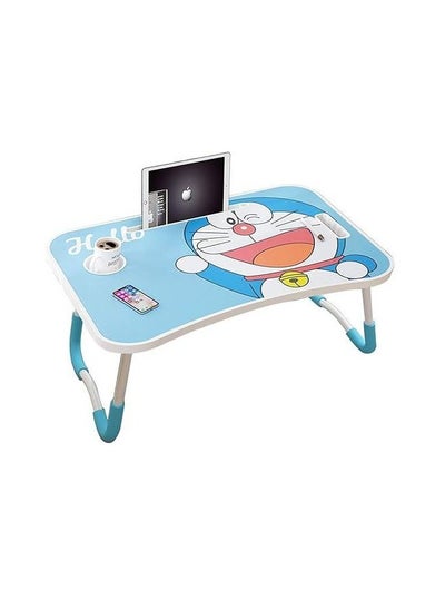 Buy Foldable Laptop Table, Portable Standing Bed Desk, Breakfast Serving Bed Tray, Notebook Computer Stand Reading Holder for Couch Floor ,B-Doraemon in Egypt