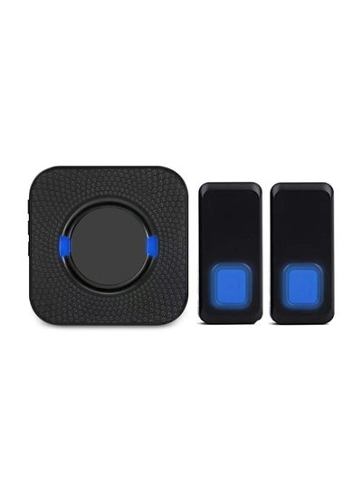 Buy Wireless Doorbell Waterproof With 2 Remote Push Buttons and 1 Receiver for Office and Home in Saudi Arabia