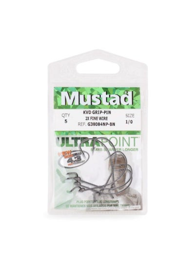 Buy Mustad KVD Grip-Pin 2X Fine Wire Hook in UAE