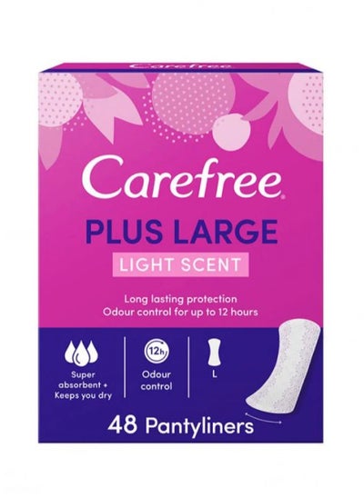 Buy Carefree Plus Large Panty Liners Light Scent 48 PCS in Egypt