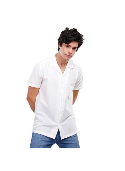 اشتري COUP Regular Basic Shirt For Men - White - M في مصر