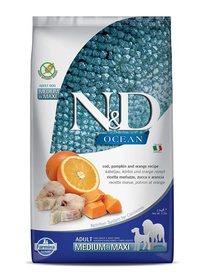 Buy Ocean Cod, Pumpkin & Orange Medium & Maxi Adult Dog Food 2.5 kg in UAE