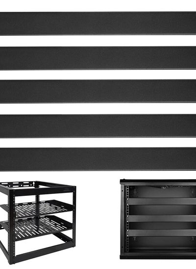 Buy 5 Pack 1U Black Metal Rack Mount Filler Panels for 19-Inch Server & Network Cabinets - Perfect for Enhancing Rack Aesthetics in UAE