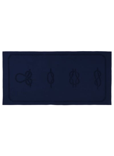 Buy Anemoss Beach Towel, %100 Cotton, Free of Microfibre, Synthetic, or Polyester, Soft, Water Absorbent, Quick Dry, Medium Thick, Pool and Bath Towel, For Kids and Adults, 27x55 in, 70x140 cm, Navy Blue Color in Saudi Arabia