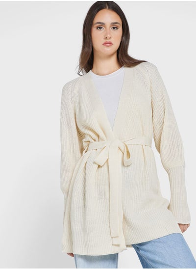 Buy Longline Cardigan With Tie Front in Saudi Arabia