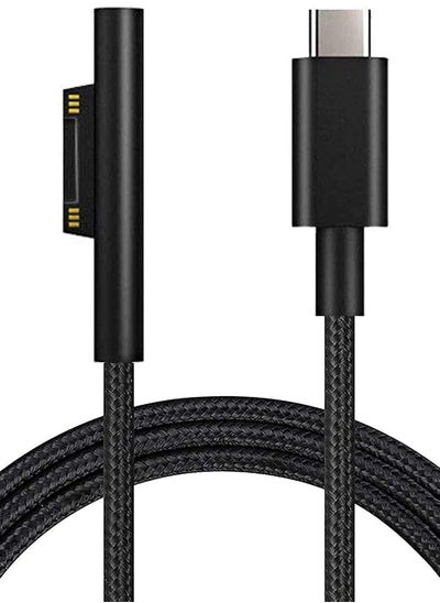 Buy Nylon Braided Surface Connect to USB C Charging Cable, Black, 6ft in Saudi Arabia