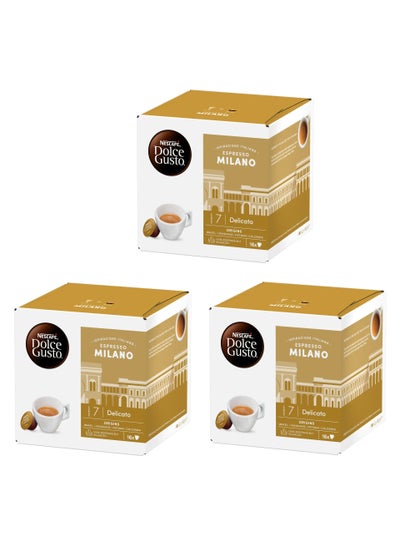 Buy Espresso Milano Coffee, 16 Capsule, Pack of 3 in UAE