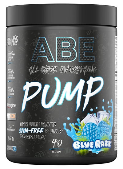 Buy ABE Pump Stim-Free Blue Razz 500gm 40 Servings in UAE