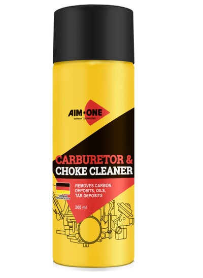 Buy Aim One Carburetor & Choke Cleaner 200ml - Removes Carbon Deposits - Oils - Tar Deposits in UAE