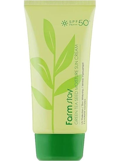 Buy Farm Stay Green Tea Seed Moisture Sun Cream SPF 50 70g in Egypt