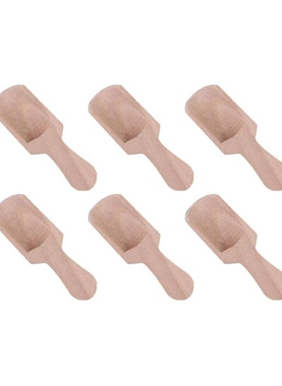 Buy 6 Pieces Small Wooden Spice Scoop in Egypt