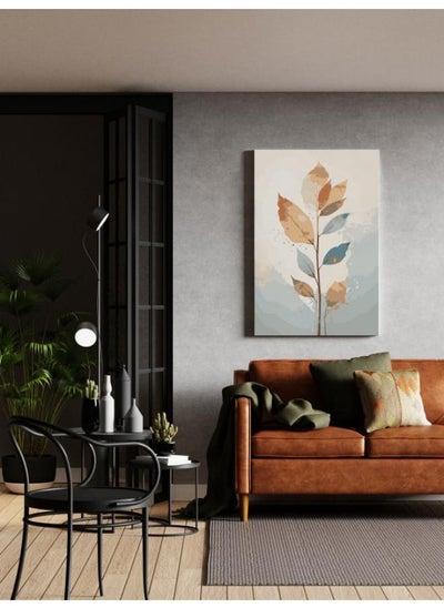 Buy Boho Abstract Leaf Printed Canvas wall art 60x40 in Egypt