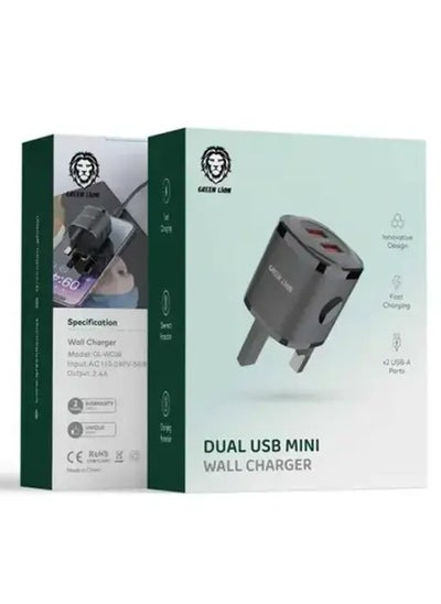 اشتري 2USB 2.4A شحن سريع + كابل بيانات USB-TC بطول 1 متر أسود/برتقالي في الامارات