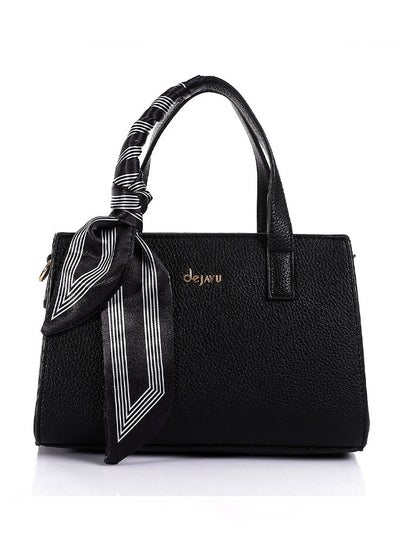 Buy Textured Leather Zipper Handbag in Egypt