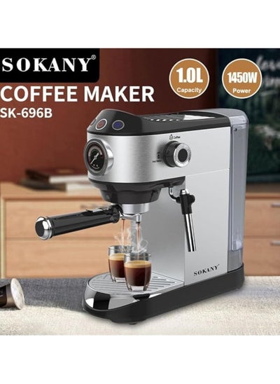 Buy SOKANY Coffee Steam Milk Frother Italian Semi Automatic Home Coffee Machine Espresso Machine Latte and Mocha 696 B in Egypt