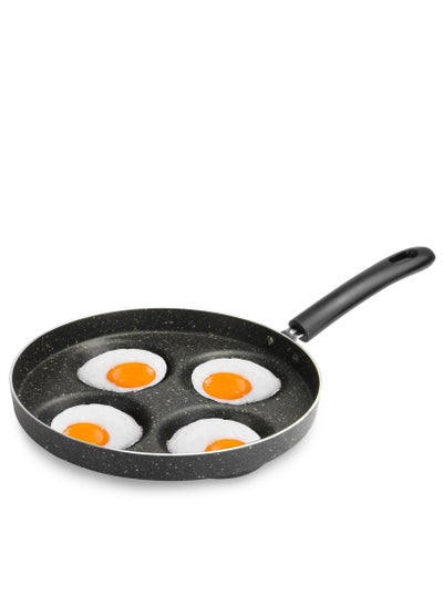 Buy 4-Cup Non Stick Egg Frying Pan, Mini Cake For Baking Biscuits Desserts, And Cupcakes in UAE