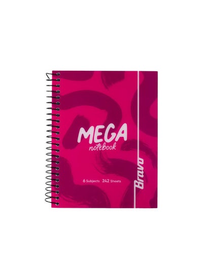 Buy New Mega Notebook medium - 6 Subjects - Pink in Egypt