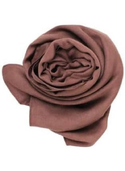 Buy Modern modal hijab shawl, size 200x55 cm, brown in Egypt