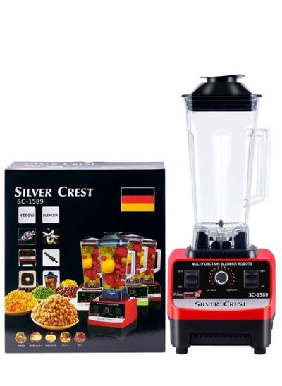 Buy 15-Speeds Multifunctional Countertop Blender Ice Shaver Food Grinder 2.5L 4500W SC-1589 Black Red in UAE