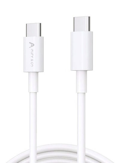 Buy 60W USB C Cable 1M, PD 3.0 3A Fast Charging Cord Type C Cable Compatible with iPhone 15 Series, MacBook Pro, iPad Pro, Samsung Galaxy S23/22/Z Fold/Z Flip, Google Pixel 7/6A,PS5,Switch white in UAE
