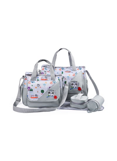 Buy New Cute Animal Printing Mommy Bag Five-Piece Bag Multifunctional Large Capacity Mother and Baby Shoulder Messenger Bag Diaper Bag in UAE