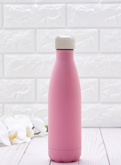 Buy Pink Matte Metal Water Bottle in UAE