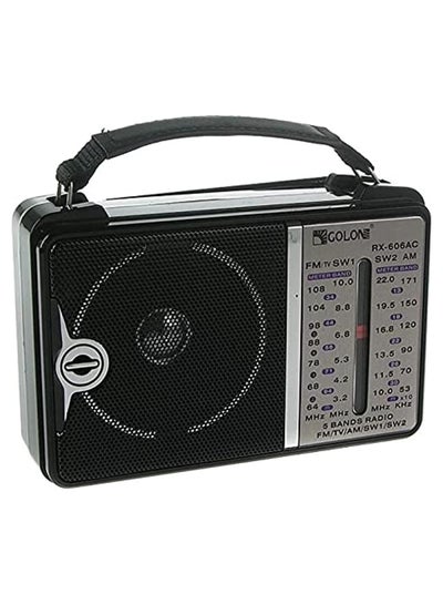 اشتري راديو كلاسيكي يعمل بالكهرباء من جولون، 4 نطاقات ايه ام، اف ام، SW1، SW2، موديل RX-606 في مصر