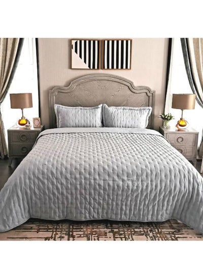 Buy 3 Pcs Bedspread 250X240 Cm/1Pc ,50X75+5 Cm/2Pc Mint King 250X240 Cm in Saudi Arabia