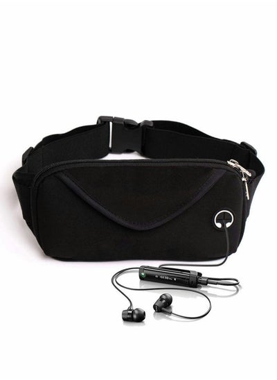 اشتري Running Fanny Pack, Slim Waist Bag with Phone Holder for Men and Women, Suitable for Walking Hiking Workout Traveling Cycling, Fit for All Cell Phones, Black في الامارات