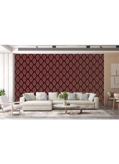 Buy Glowvia Royal Red Fabric Wallpaper Covers An Area ​​Up To 4.2Mx3M With Adhesive And Smoothing Tool in Egypt