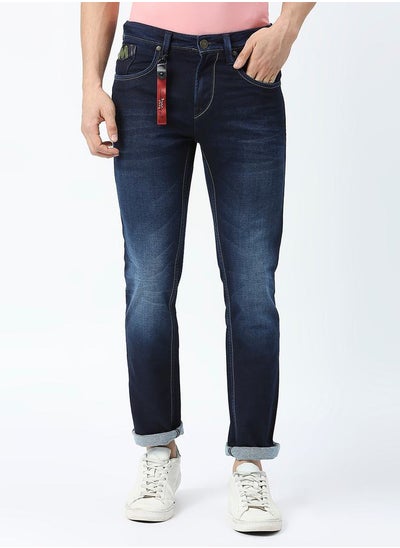 اشتري Mid Rise Low Fade Jeans with Button Closure في السعودية