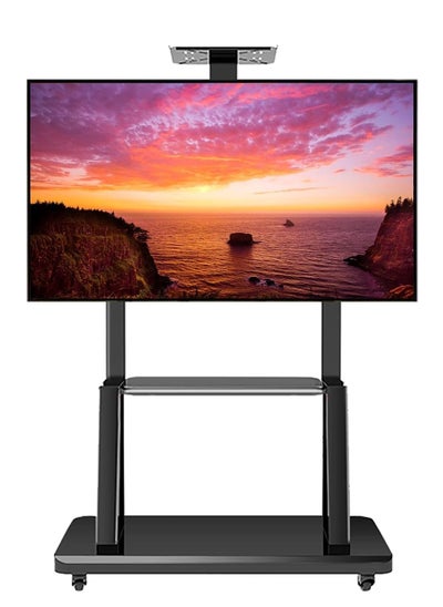 Buy TV Stand Mobile TV Bracket for 32-80 Inch TV LCD LED Screen Height Adjustable Removable Metal TV Monitor Display Rack in Saudi Arabia