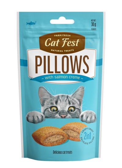 Buy Cat fest Treats - Cream Pillows Cat Treats with Salmon  (30g) in Saudi Arabia