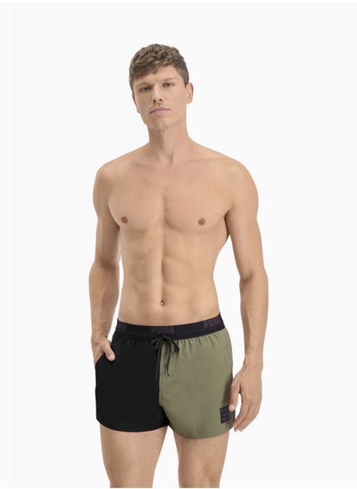 Buy Swim Colour Block Swimming Mens Shorts in UAE