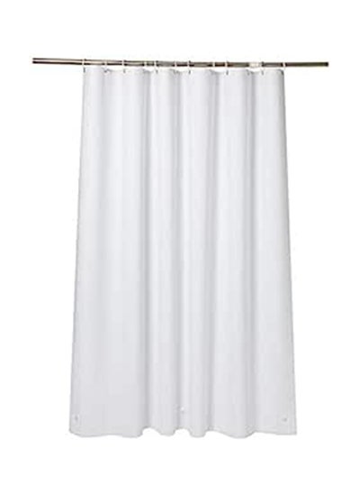 Buy White Solid Waterproof Bathroom Shower Curtain in Egypt