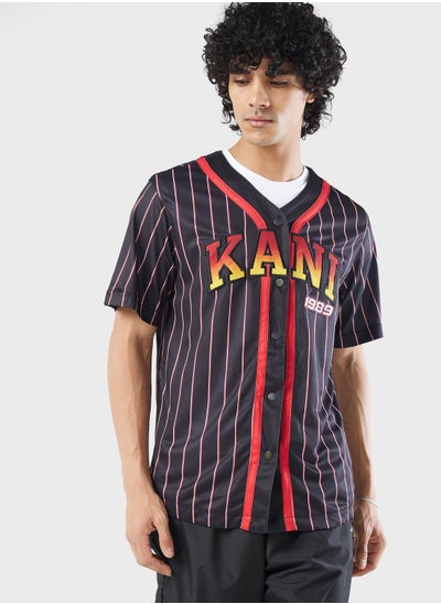 Buy Serif Pinstripe Baseball Shirt in UAE