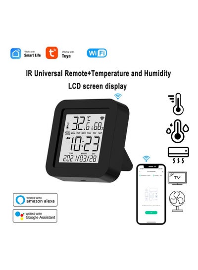 Buy UanTii Smart Wifi IR Remote Control with Temperature Humidity Sensor Tuya Universal Remote Controller App Remote Control Support Alexa and Google Assistant in UAE