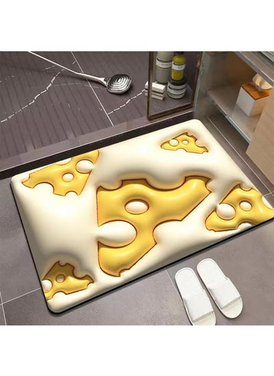 Buy Bathroom Rug Mat 3D Visual Non Slip Absorbent Bath Mat Easy to Clean Quick Drying Bathroom Kitchen or Doorway in UAE