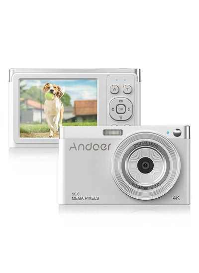 Buy Andoer Compact 4K Digital Camera Video Camcorder 50MP 2.88Inch IPS Screen Auto Focus 16X Zoom Anti-shake Face Detact Smile Capture Built-in Flash with 2pcs Batteries Carry Bag Wrist Strap in Saudi Arabia