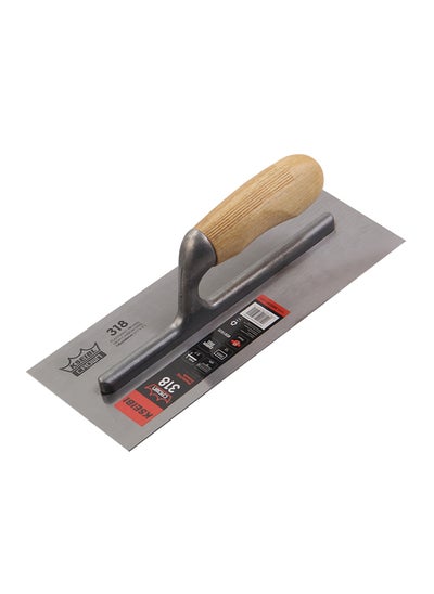 Buy Crown Plastering Trowel with Lightweight Wood Handle, Carbon Steel Finishing Trowel, Drywall Trowel for Sheetrock Wallboard Plasterboard, Concrete, Cement, Plastering, Flooring, Tile. in UAE