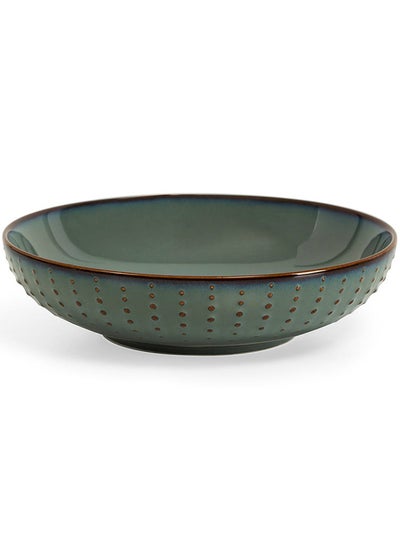 Buy Drops Porcelain Dinner Plate, Green - 20 cm in UAE