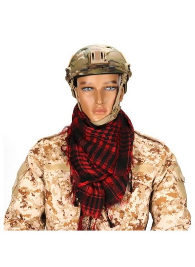 اشتري Outdoor Hiking scarf ,men & women tactical 100% cotton military head neck wrap shawl motorcycle hiking paintball face mask 42”x42” في الامارات