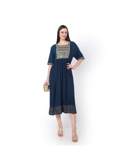 Buy HIGH QUALITY SHORT VISCOSE FRONT EMBROIDERED WITH SHORT SLEEVES ARABIC KAFTAN JALABIYA DRESS in Saudi Arabia