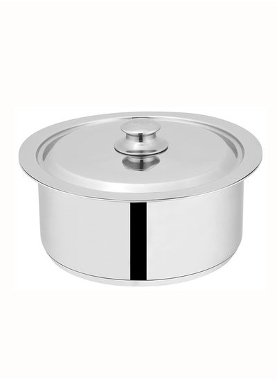 اشتري SONEX Global Cooking Pot Tope Set – Premium Stainless Steel with Lid, 28 cm, Energy Efficient Sandwich Bottom, Long Edges for Stability, Ideal for Healthy Cooking, Durable & Versatile Design في الامارات