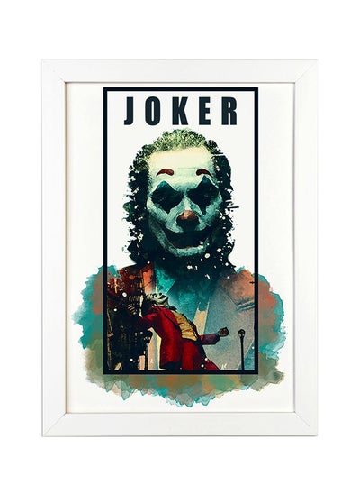 Buy Joker Art Poster Frame 21x30 cm white in Egypt