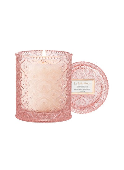 Buy LA JOLIE MUSE Sandalwood Rose Candle, Scented Candles, Candles Gifts for Women, Natural Soy Candle, 8 oz 50 Hours Burn, Candles for Home Scented in UAE