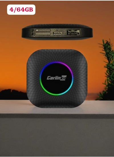 Buy NEW Carlin Kit 4GB Car Play USB Android Auto Wireless Adapter Portable Dongle for OEM Car Radio with Wired Car Play in Saudi Arabia