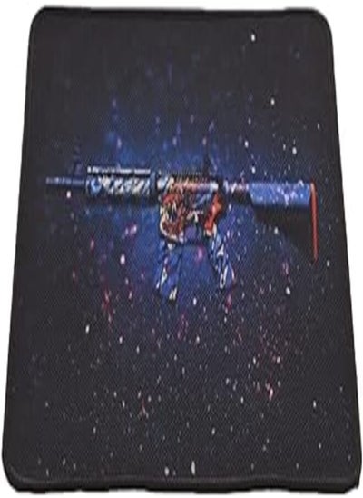 Buy Generic Rubber Gaming Mouse Pad With Silk Gliding And Colorful Gun Design 25x20 CM - Multi Color in Egypt